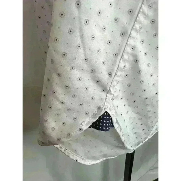 Construct Men's Slim Fit Button Down Long Sleeve Shirt Size 16 1/2 White - Picture 6 of 6